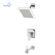 Luxus Badezimmer Regen Dusche Set Bad Niederschlag Dusche Wasserhahn System mit quadratischem Edelstahl Metall Duschkopf